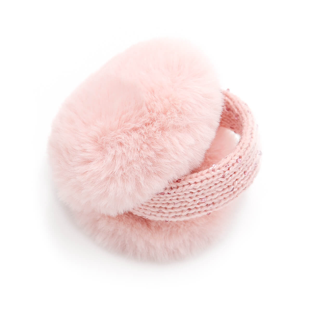 Children's Faux Rex Rabbit Fur Earmuff with Bling Band